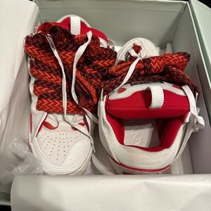 Lanvin curb Red and White Men's Sneakers